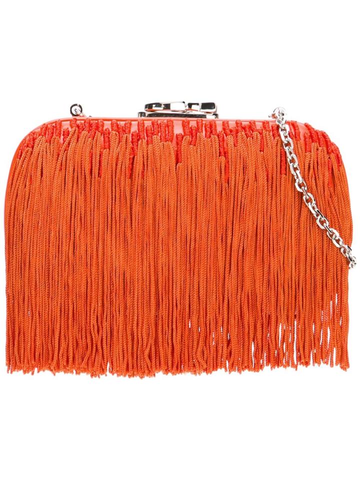 Corto Moltedo 'susan C Star' Fringed Clutch - Yellow & Orange