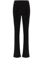 Loewe High-waisted Knitted Flare Trousers - Black