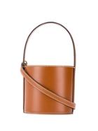 Staud Contrast Stitch Bucket Bag - Brown