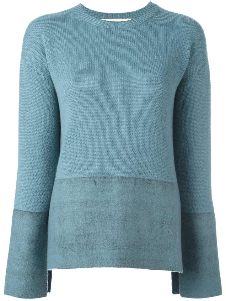 Marni Crew Neck Jumper, Women's, Size: 42, Blue, Cashmere