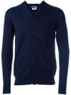 Junya Watanabe Comme Des Garçons Man Buttoned Cardigan, Men's, Size: Medium, Blue, Polyester/wool