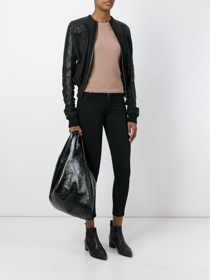 Mm6 Maison Margiela Large Triangular Tote, Women's, Black