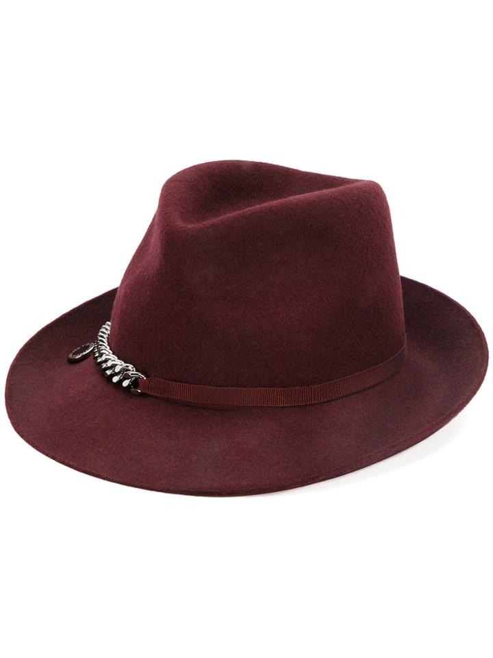 Stella Mccartney Chain Detail Hat - Red