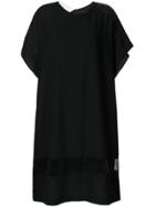Maison Margiela Sheer Panelled Shift Dress - Black