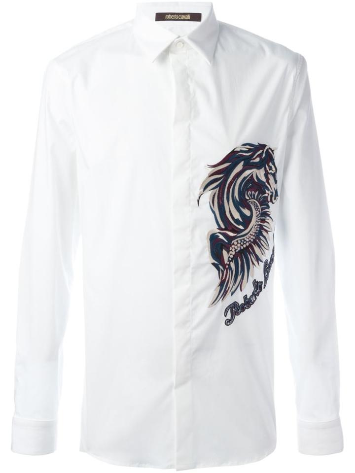 Roberto Cavalli 'pegasus' Embroidered Shirt