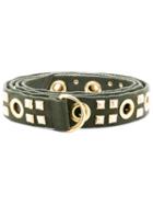 Studded Belt - Women - Cotton/metal - One Size, Green, Cotton/metal, Alexandre Vauthier