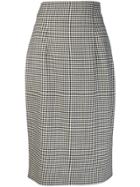 Gianluca Capannolo Vichy Pencil Skirt - Black