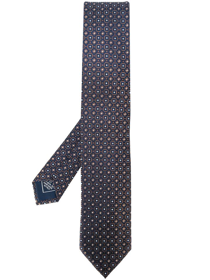 Brioni Patterned Tie - Blue