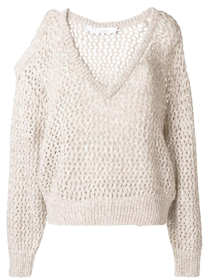 Iro Cold Shoulders Knitted Sweater - Nude & Neutrals