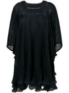 Chloé - Pleated Voluminous Dress - Women - Silk/polyester - 36, Blue, Silk/polyester