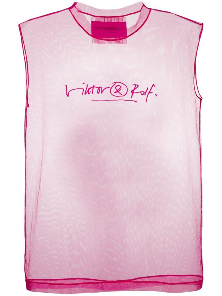 Viktor & Rolf Logo Signature Tank Top - Pink