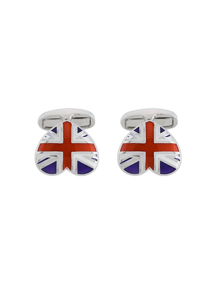 Paul Smith Union Jack Heart Cufflinks - Metallic