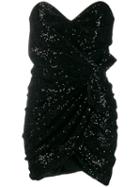 Saint Laurent Sequinned Mini Dress - Black