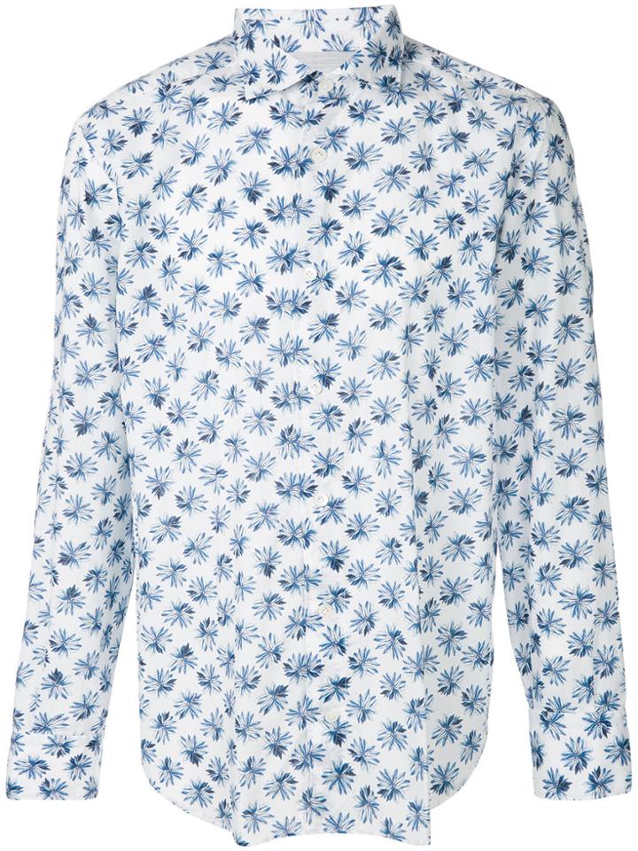 Eleventy Floral Print Shirt - White