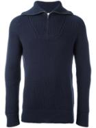 Lacoste Zipped Jumper, Men's, Size: 3, Blue, Virgin Wool