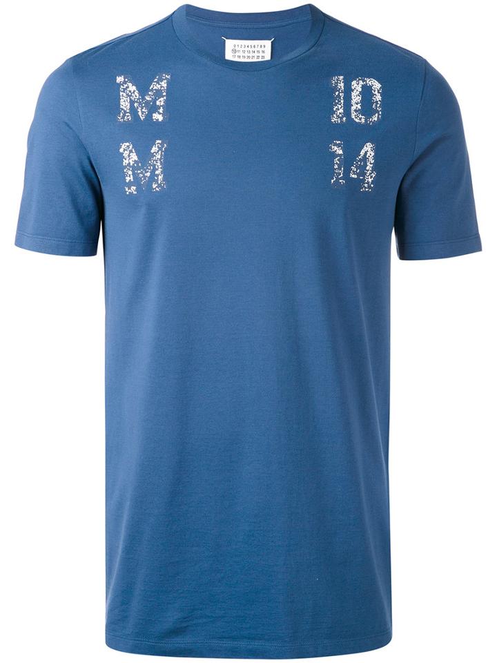 Maison Margiela - Printed T-shirt - Men - Cotton - 52, Blue, Cotton