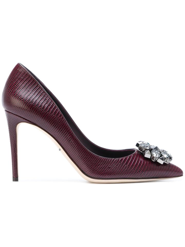 Dolce & Gabbana Rainbow 85mm Heel Pump - Red