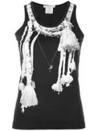 Givenchy Pre-owned Tassel Print Tank Top - Black