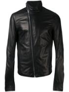 Rick Owens - Asymmetric Zip Jacket - Men - Lamb Skin/cupro - 54, Black, Lamb Skin/cupro