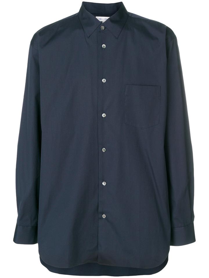 Comme Des Garçons Shirt Long-sleeve Fitted Shirt - Blue