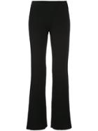 Mrz Ribbed-knit Flared Trousers - Black