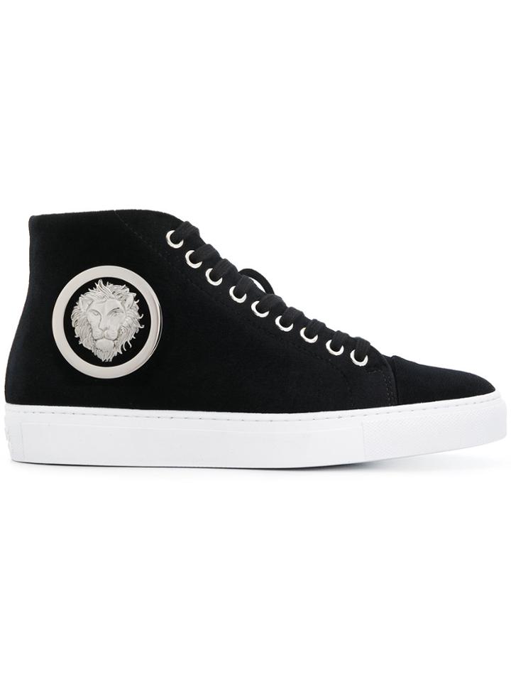 Versus Logo Plaque Hi-tops - Black