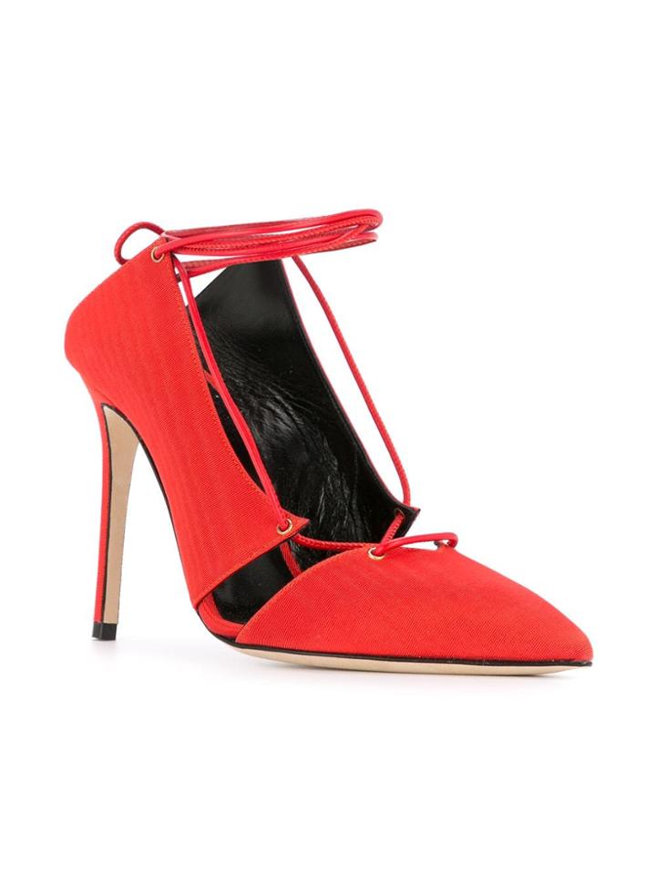 Marskinryyppy Tie Detail Pumps - Red