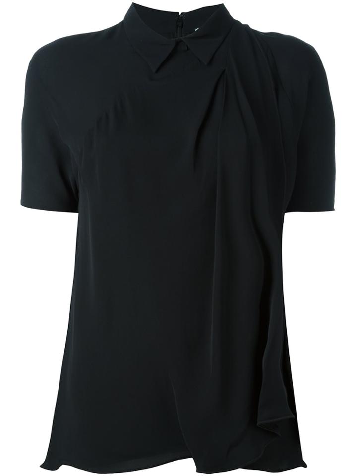 3.1 Phillip Lim Shortsleeved Draped Top - Black