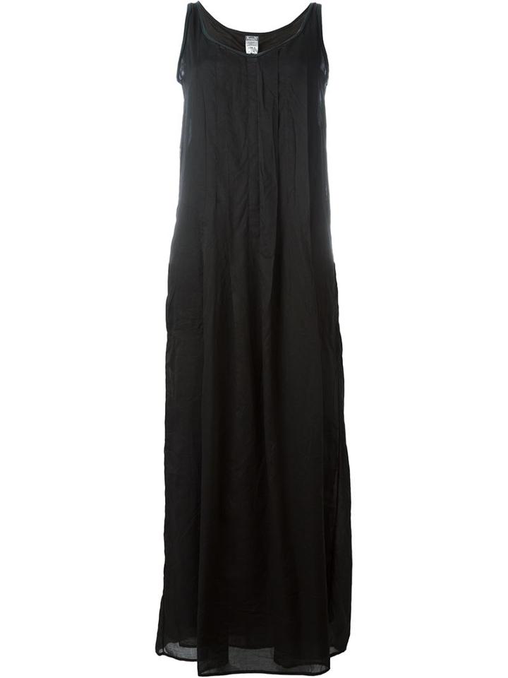 Kristensen Du Nord Chest Pleated Long Dress, Women's, Size: 3, Black, Cotton