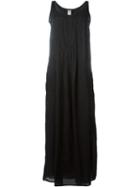 Kristensen Du Nord Chest Pleated Long Dress, Women's, Size: 3, Black, Cotton