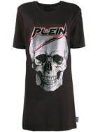 Philipp Plein Skull Print T-shirt Dress - Black