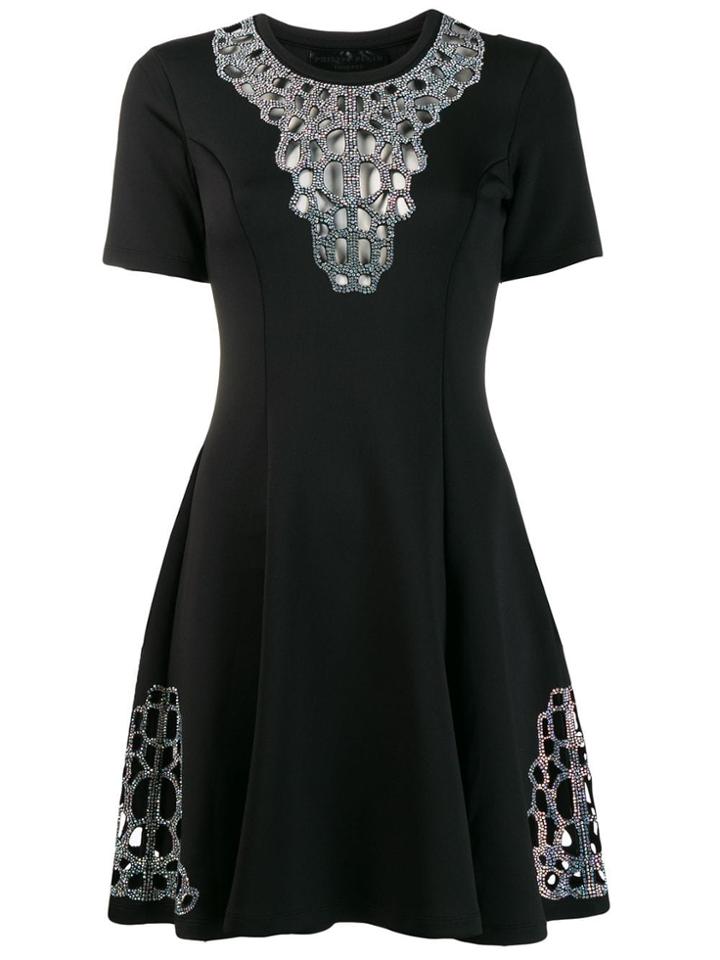 Philipp Plein Stretch Jersey Mini Dress - Black