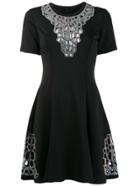 Philipp Plein Stretch Jersey Mini Dress - Black