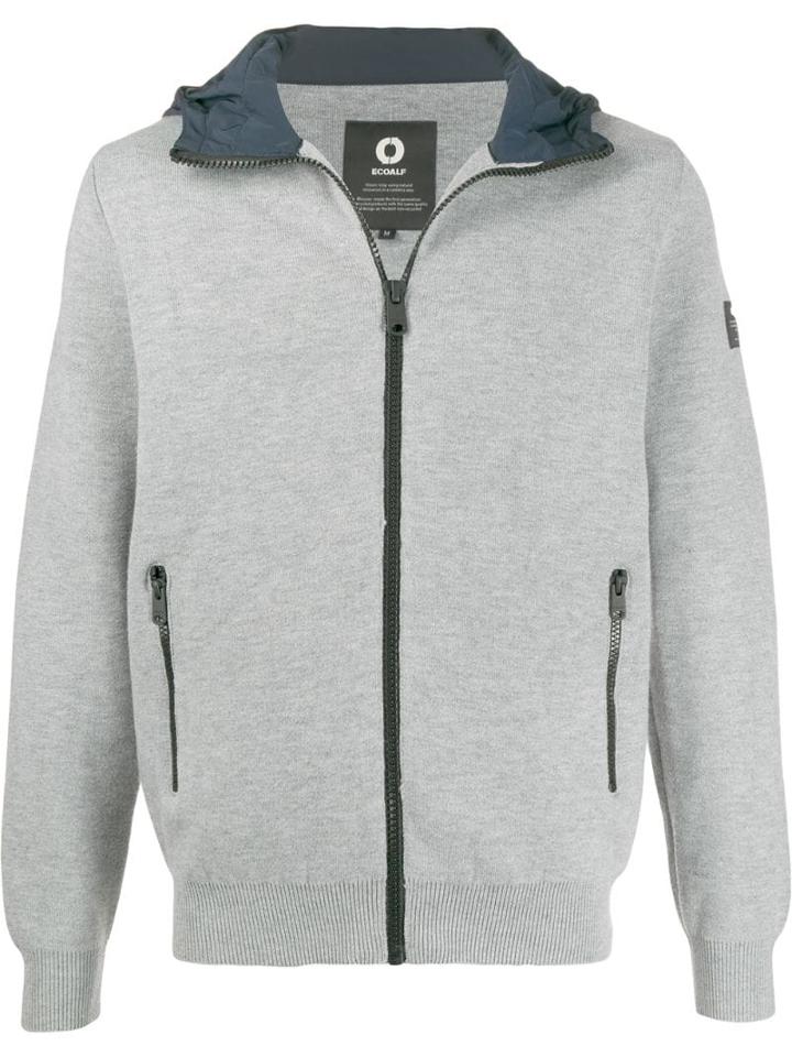 Ecoalf Hooded Shell-panelled Jacket - Grey