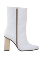 Studio Chofakian Chunky Heel Boots - White