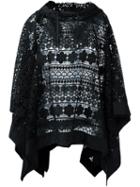 Ermanno Scervino Floral Crochet Cape Coat