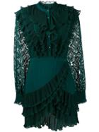Just Cavalli Ruffle Lace Dress - Green
