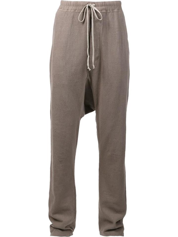 Rick Owens Drkshdw - Drawstring Drop-crotch Sweatpants - Men - Cotton - M, Brown, Cotton