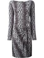 Michael Michael Kors Python Print Boat Neck Dress