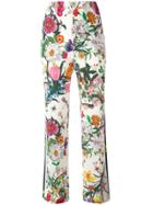 Gucci Flora Snake Print Trousers - White