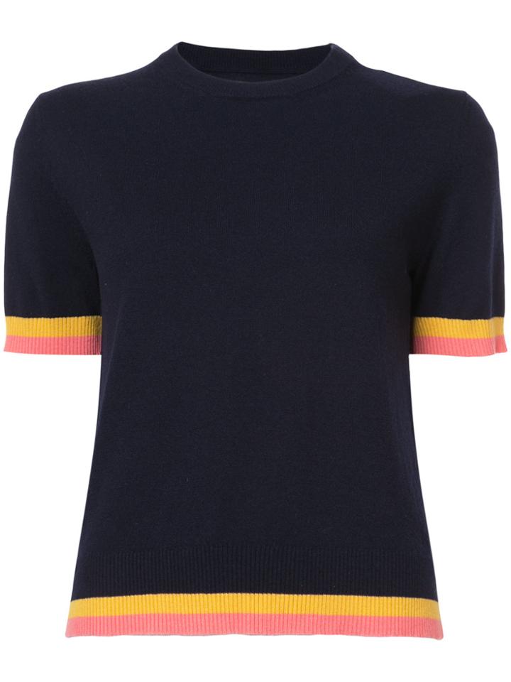 Chinti & Parker Stripe Trim T-shirt - Blue