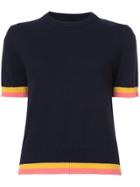 Chinti & Parker Stripe Trim T-shirt - Blue