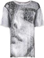 Aviù - Sequin Photo Print T-shirt - Women - Polyamide/polyester/viscose - 42, Black, Polyamide/polyester/viscose