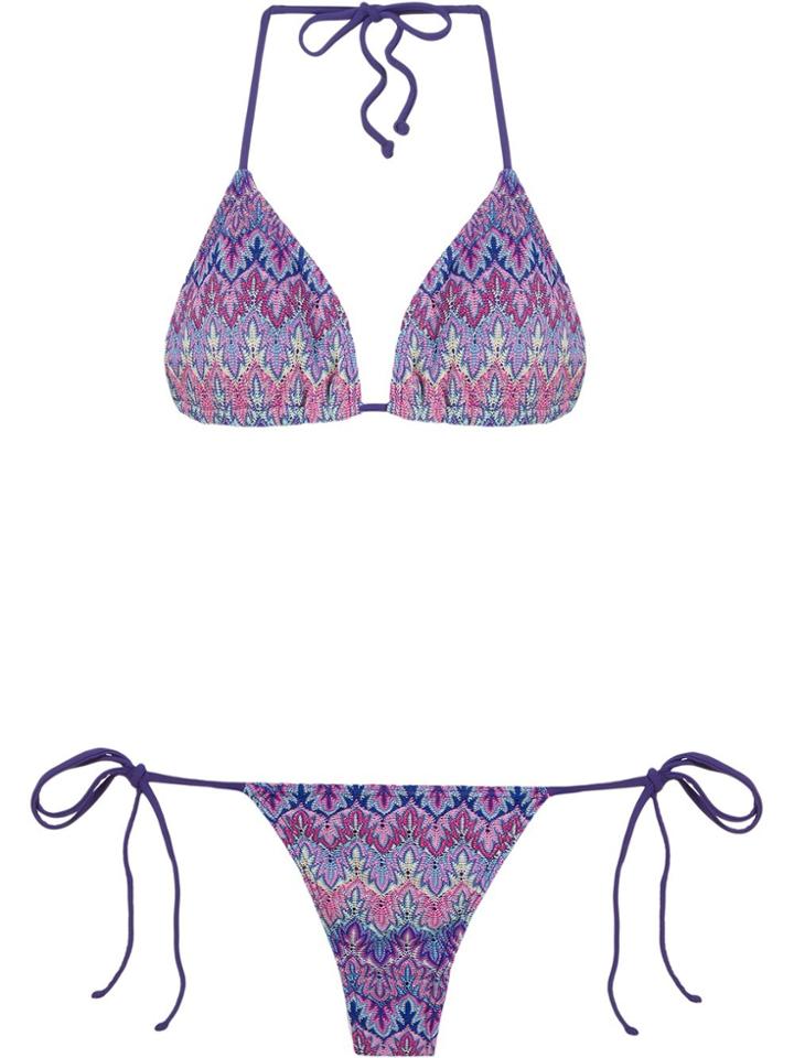 Brigitte Knit Bikini Set - Pink & Purple
