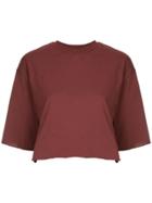 Guild Prime Raw Hem Cropped T-shirt - Red
