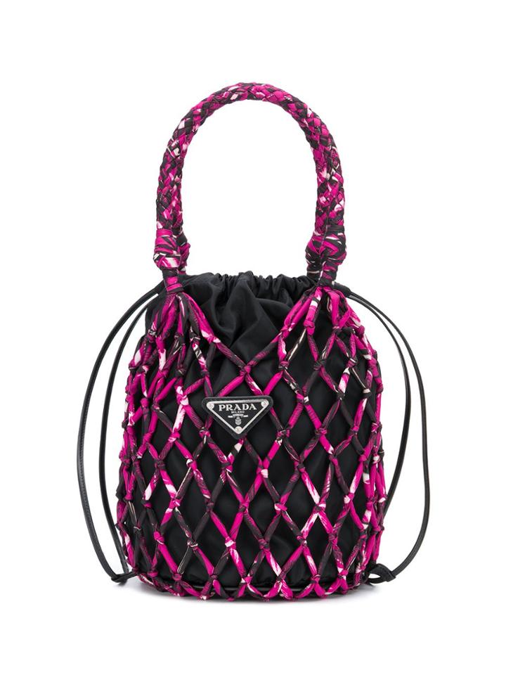 Prada Net Effect Bucket Bag - Pink
