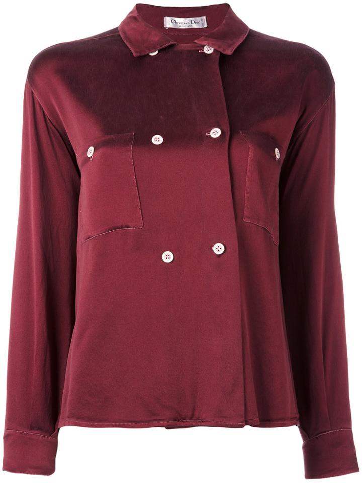 Christian Dior Vintage Double Breasted Shirt - Red