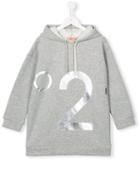 No21 Kids Logo Print Sweatshirt Dress, Girl's, Size: 8 Yrs, Grey