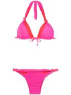 Amir Slama Panelled Bikini Set - Pink