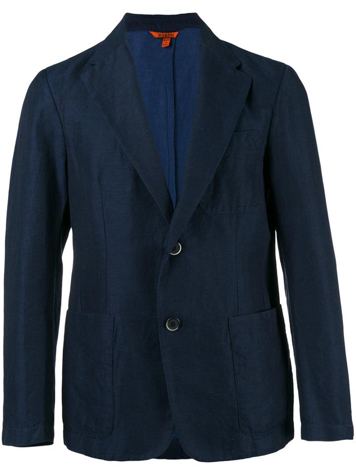 Barena - Two Button Blazer - Men - Cotton/linen/flax - 48, Blue, Cotton/linen/flax